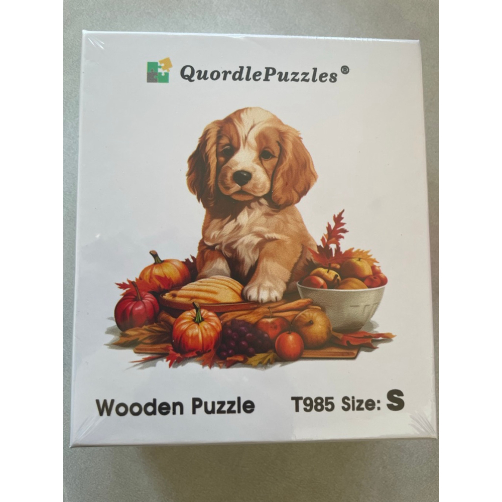 QuordlePuzzles Puppy Autumn Wooden Puzzle
